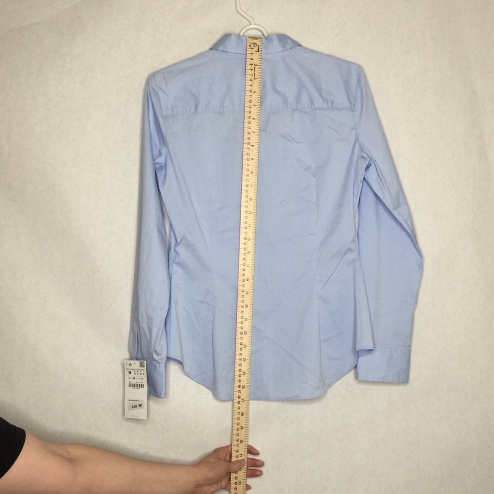 Zara Basic Collection Blouse-Size M-Light Blue - image 4